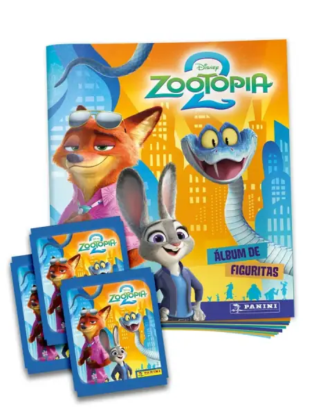 Pack 1 álbum + 40 sobres de figuritas ZOOTOPIA 2